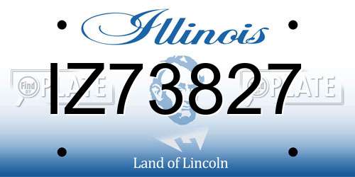 IZ73827 Illinois License Plate