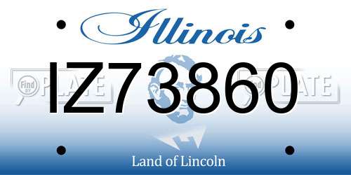 IZ73860 Illinois License Plate