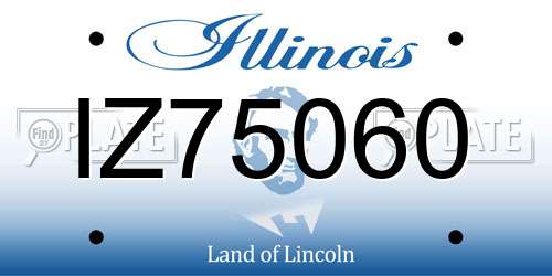 IZ75060 Illinois License Plate