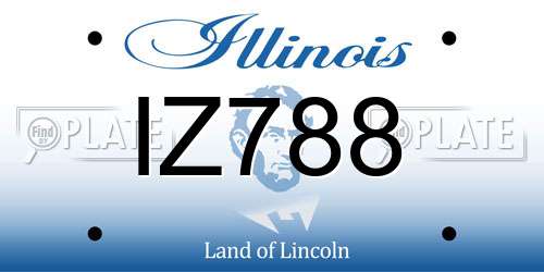 IZ788 Illinois License Plate