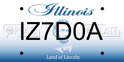 IZ7D0A Illinois License Plate