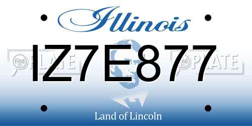 IZ7E877 Illinois License Plate