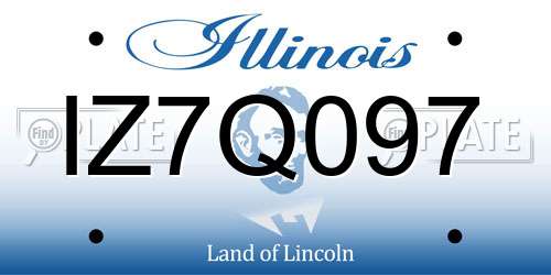 IZ7Q097 Illinois License Plate