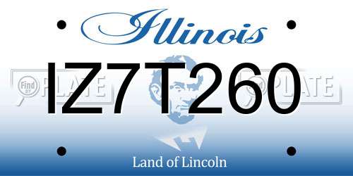 IZ7T260 Illinois License Plate