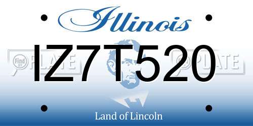 IZ7T520 Illinois License Plate