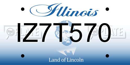 IZ7T570 Illinois License Plate