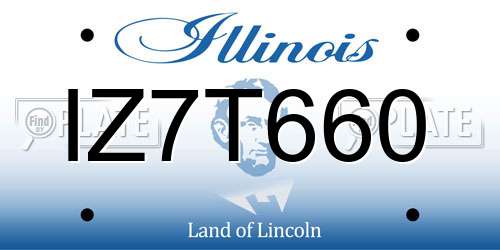 IZ7T660 Illinois License Plate