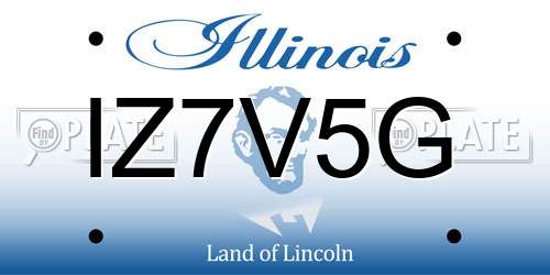 IZ7V5G Illinois License Plate