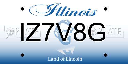 IZ7V8G Illinois License Plate