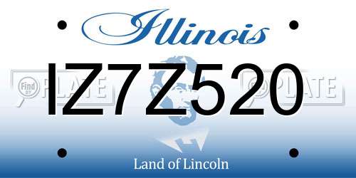 IZ7Z520 Illinois License Plate