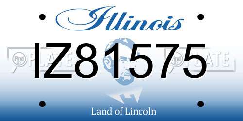 IZ81575 Illinois License Plate
