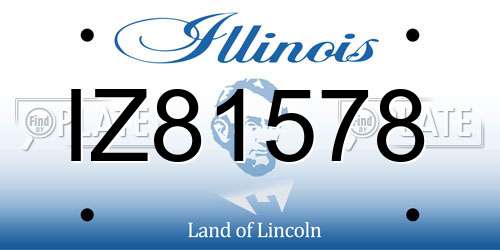 IZ81578 Illinois License Plate