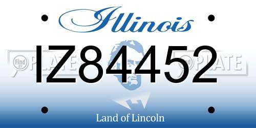IZ84452 Illinois License Plate