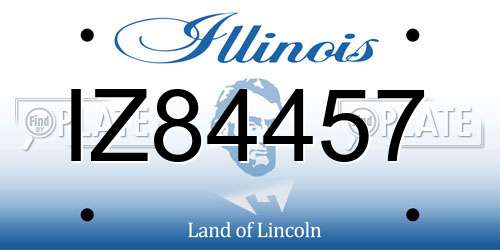 IZ84457 Illinois License Plate