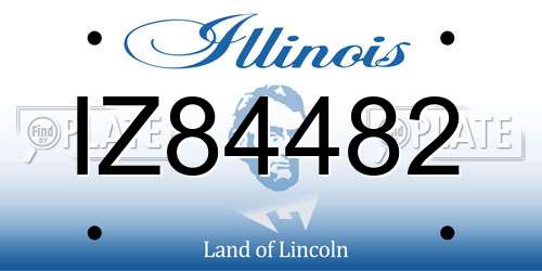 IZ84482 Illinois License Plate