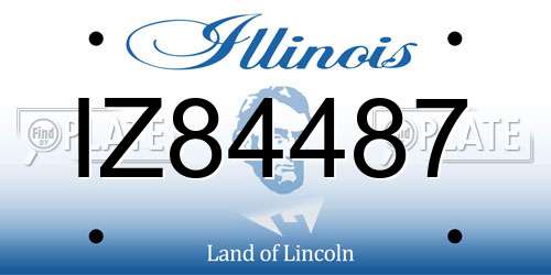 IZ84487 Illinois License Plate