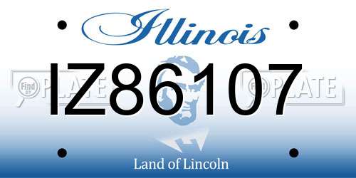 IZ86107 Illinois License Plate