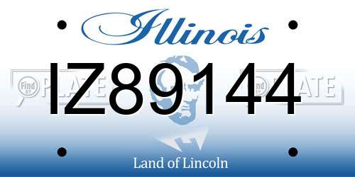 IZ89144 Illinois License Plate