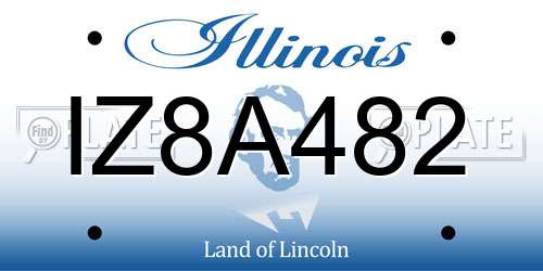 IZ8A482 Illinois License Plate