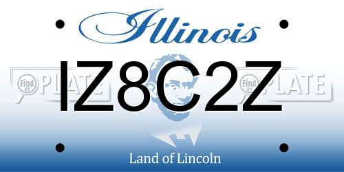 IZ8C2Z Illinois License Plate