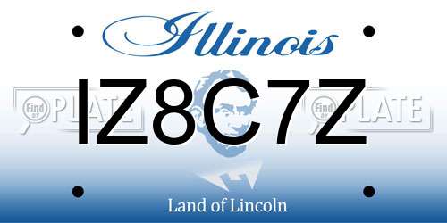IZ8C7Z Illinois License Plate