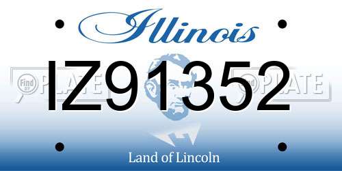 IZ91352 Illinois License Plate