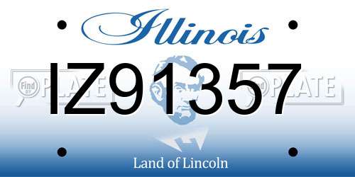 IZ91357 Illinois License Plate