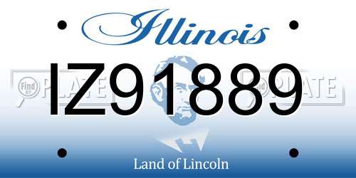 IZ91889 Illinois License Plate