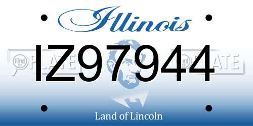 IZ97944 Illinois License Plate