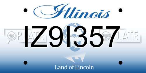 IZ9I357 Illinois License Plate