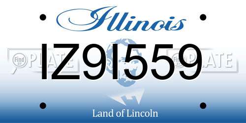 IZ9I559 Illinois License Plate