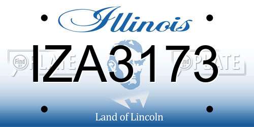 IZA3173 Illinois License Plate