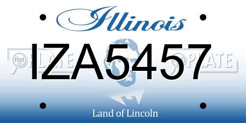 IZA5457 Illinois License Plate