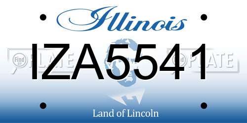 IZA5541 Illinois License Plate
