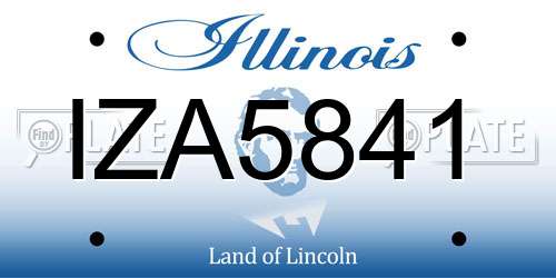 IZA5841 Illinois License Plate