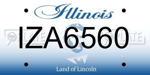 IZA6560 Illinois License Plate