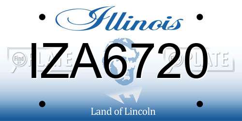 IZA6720 Illinois License Plate