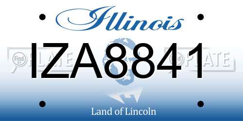 IZA8841 Illinois License Plate