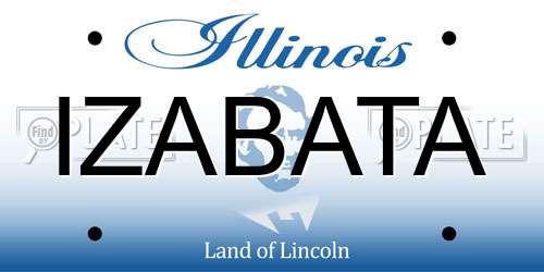 IZABATA Illinois License Plate