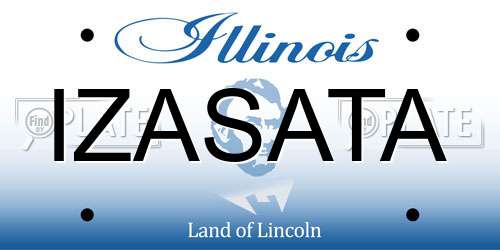 IZASATA Illinois License Plate