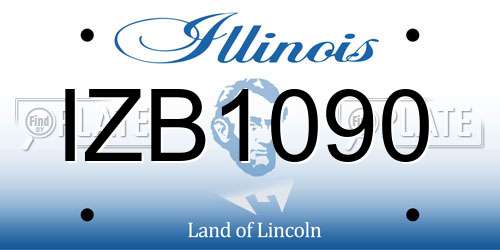 IZB1090 Illinois License Plate