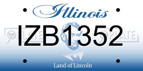 IZB1352 Illinois License Plate