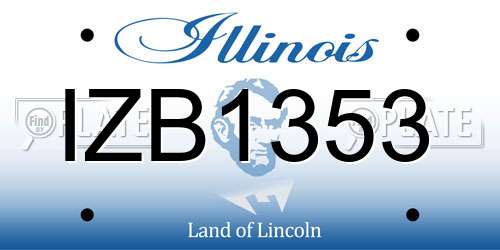 IZB1353 Illinois License Plate