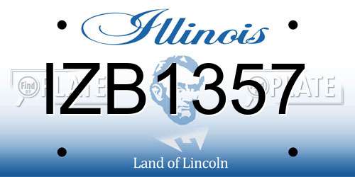 IZB1357 Illinois License Plate