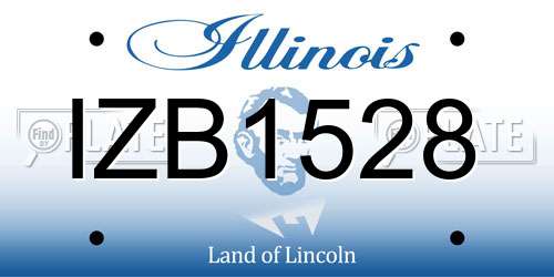 IZB1528 Illinois License Plate