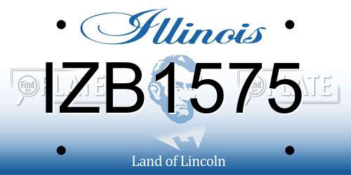 IZB1575 Illinois License Plate