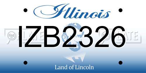IZB2326 Illinois License Plate