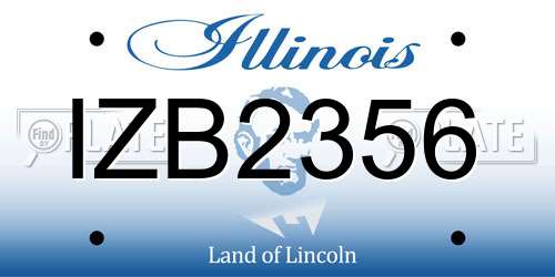 IZB2356 Illinois License Plate
