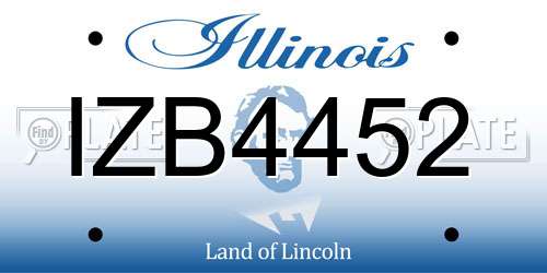 IZB4452 Illinois License Plate