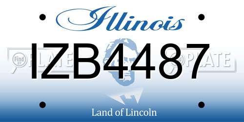 IZB4487 Illinois License Plate